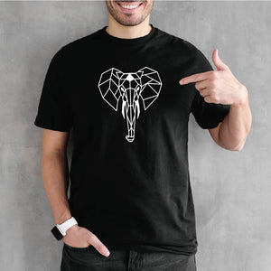 Camisa estampada tipo T- shirt Elefante (geométrico) Hombre