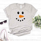 Camisa estampada  tipo T-shirt (navidad) muñeco de nieve