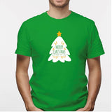 Camisa estampada para hombre  tipo T-shirt (NAVIDAD) navidad arbolito
