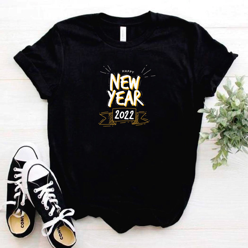 Camisa estampada  tipo T-shirt (navidad) new year 2022