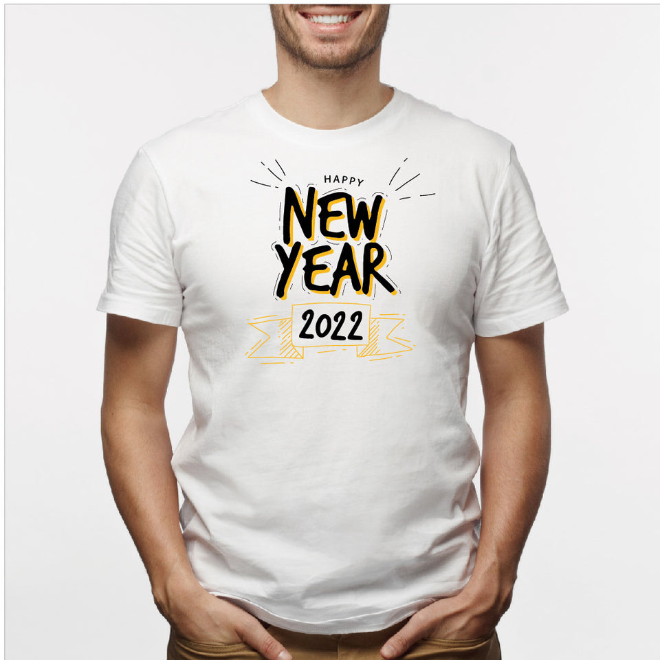 Camisa estampada para hombre  tipo T-shirt (NAVIDAD) new year 2022