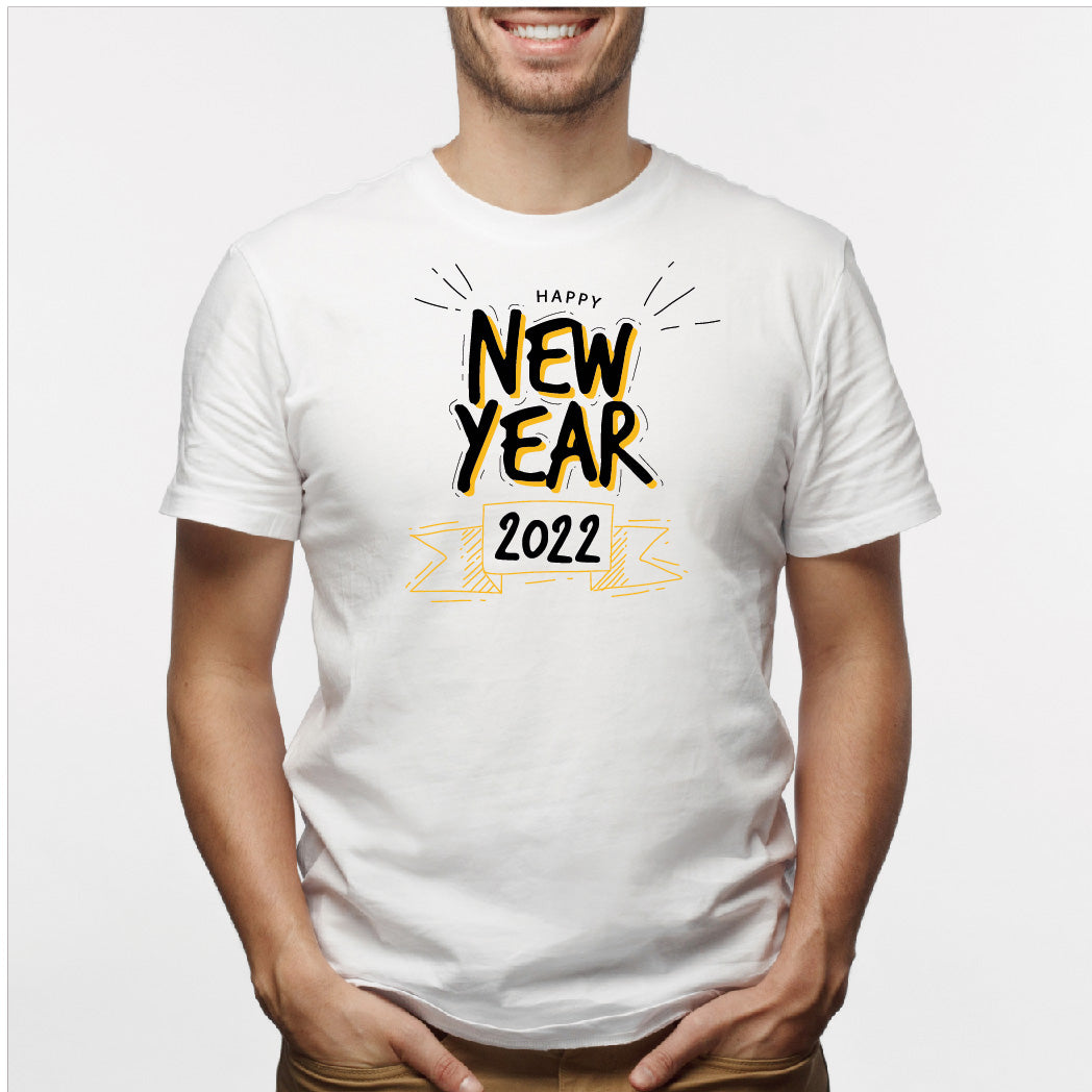 Camisa estampada para hombre  tipo T-shirt (NAVIDAD) new year 2022