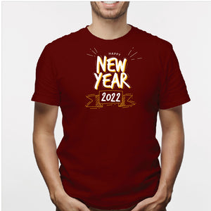 Camisa estampada para hombre  tipo T-shirt (NAVIDAD) new year 2022