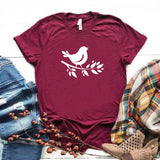 Camisa estampada tipo T- shirt Pajarito en rama 1