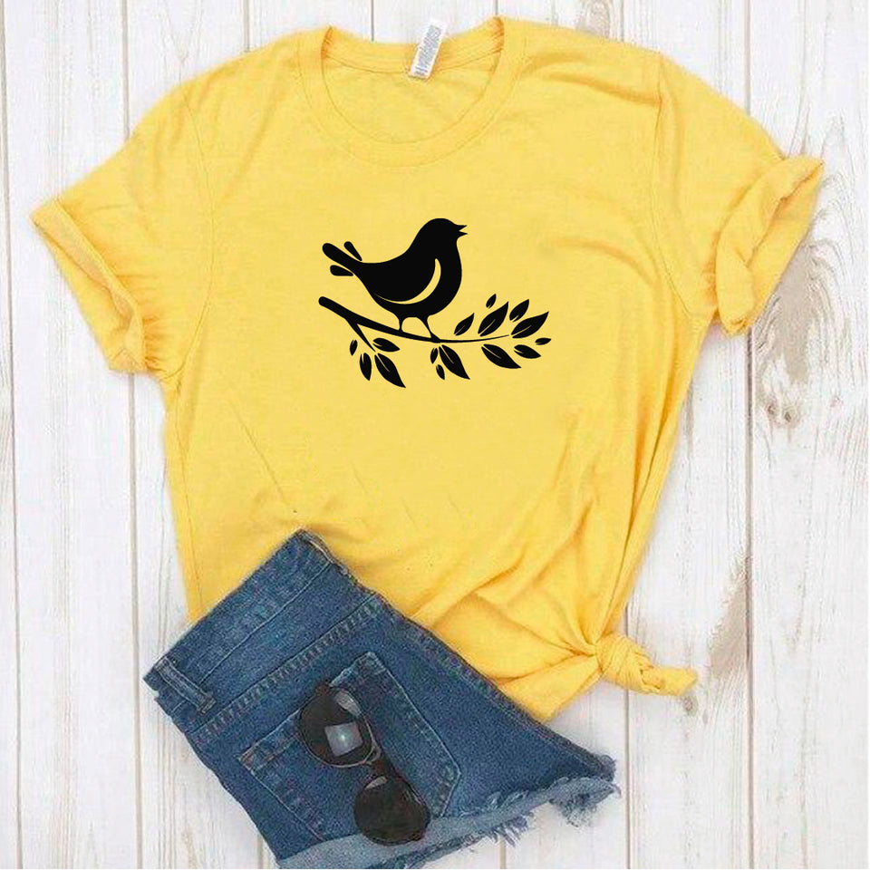 Camisa estampada tipo T- shirt Pajarito en rama 1