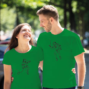 Camiseta estampada pareja T-shirt pareja astronauta