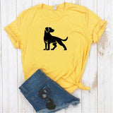 Camisa estampada tipo T- shirt Perro Mirando atras