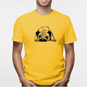 Camisa estampada para hombre  tipo T-shirt Perro Pug