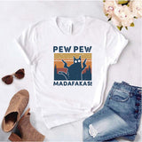 Camisa estampada  tipo T-shirt  de Polialgodón con el modelo PEW PEW MADAFAKA
