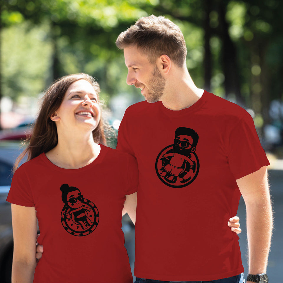 Camiseta estampada pareja T-shirt pibu con flotadores