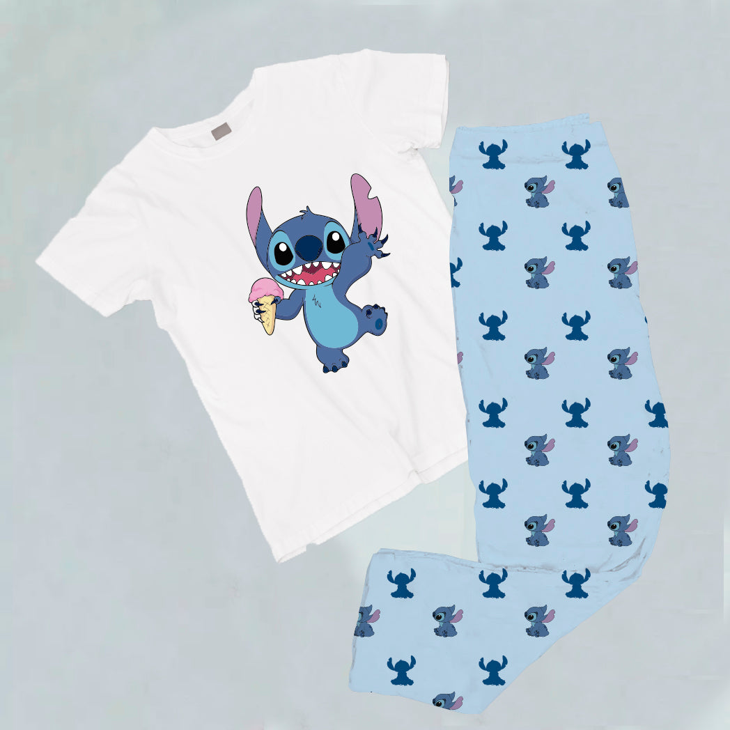 Pijama estampada de pantalón Largo Stitch – A Tu Estilo Boutique