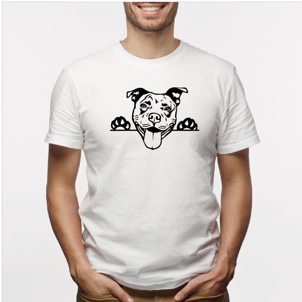 Camisa estampada para hombre  tipo T-shirt Pitbull