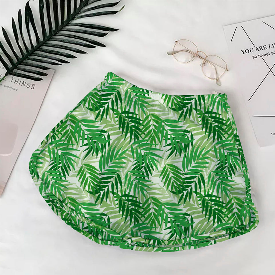 Short de Dama estampadas Plantas Ramas Verde