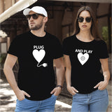 Camiseta estampada tipo T-shirt de pareja Plug and Play