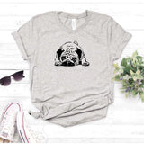 Camisa estampada tipo T- shirt Perro Pug