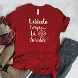 Camisa estampada  tipo T-shirt Quierete por que tu lo vales