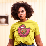 Camisa estampada en algodón para mujer tipo T-shirt rosquilla homero