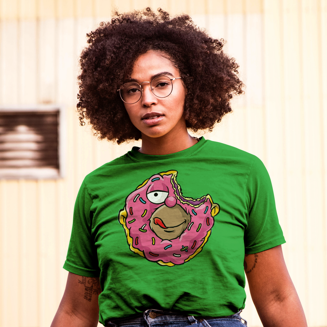 Camisa estampada en algodón para mujer tipo T-shirt rosquilla homero