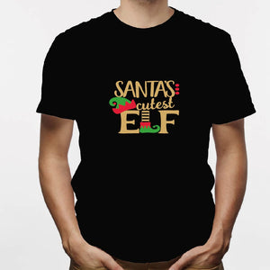 Camisa estampada para hombre  tipo T-shirt (NAVIDAD) santa´s cutest elf