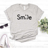 Camisa estampada  tipo T-shirt  SMILE