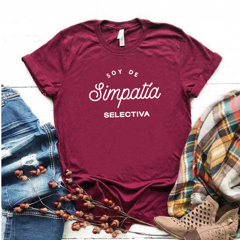 Camisa estampada tipo T- shirt Soy de Simpatía Selectiva