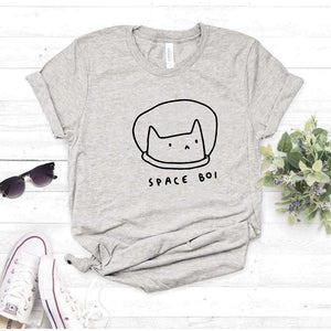 Camisa estampada  tipo T-shirt space boi gato