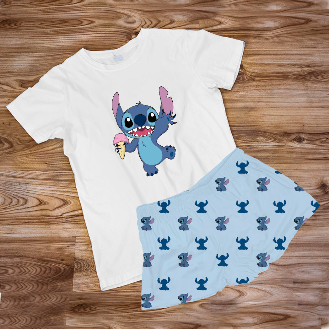 Dormir Pijamas De Parejas De Stich Mamelucos Pijama Pareja Stitch