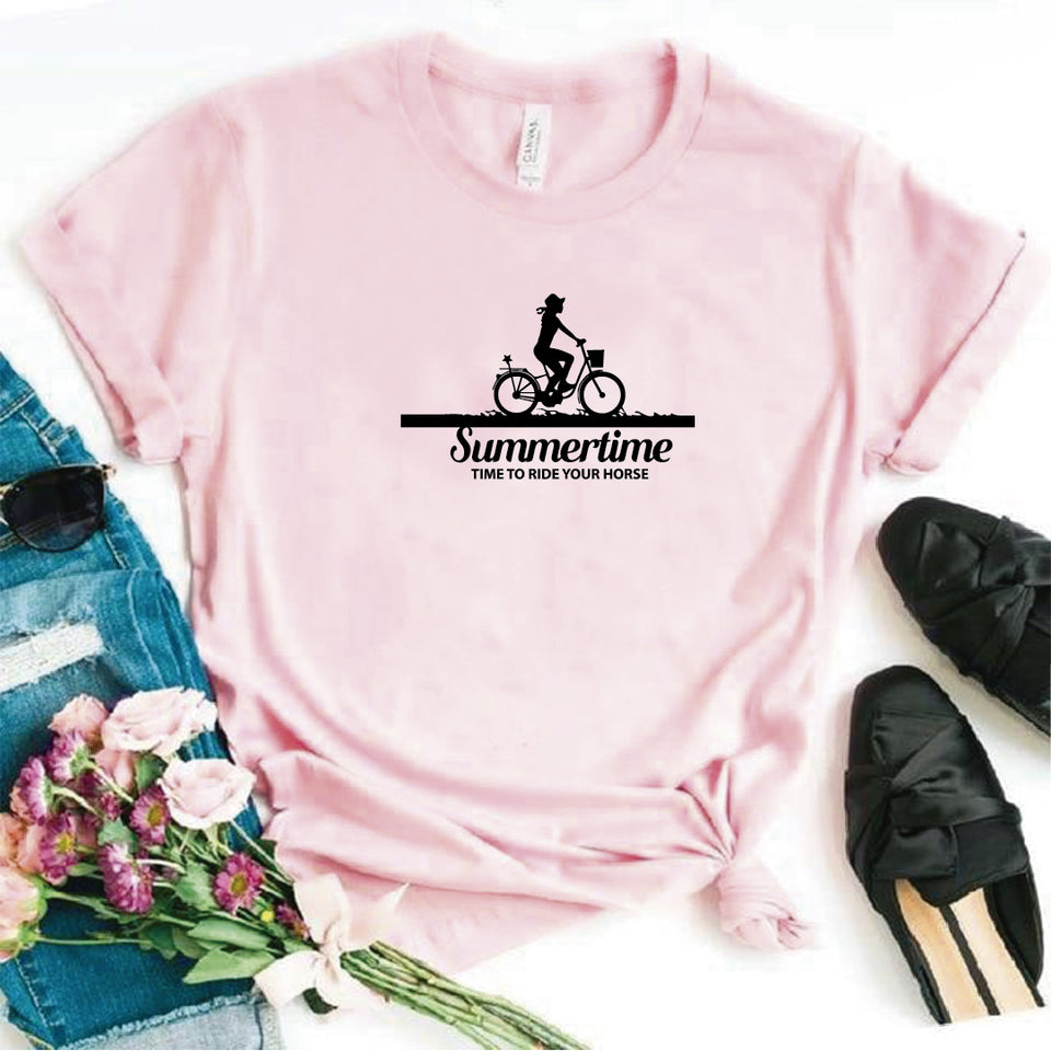 Camisa estampada  tipo T-shirt Sumertime bicicleta