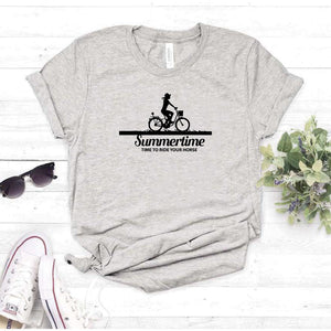 Camisa estampada  tipo T-shirt Sumertime bicicleta