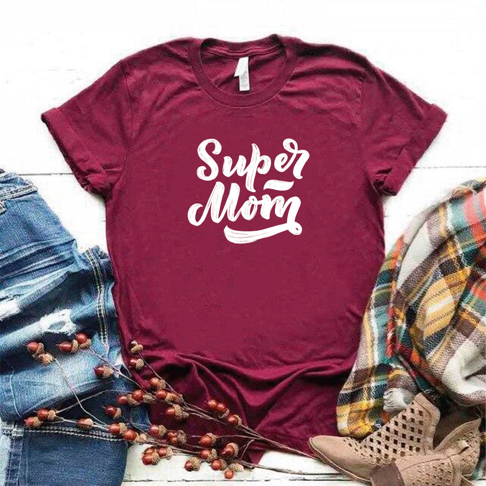 Camisa estampada tipo T- shirt Super mom