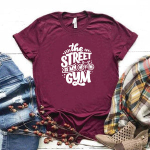 Camisa estampada tipo T- shirt The Street is my Gym (Las calles son mi gimnasio)