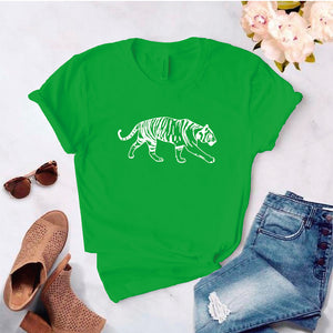 Camisa estampada tipo T- shirt Tigre Caminando