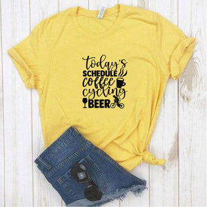 Camisa estampada  tipo T-shirt  CICLISTA TODAY S COFFE CICLYNG BEER