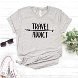 Camisa estampada tipo T- shirt Travel Addict