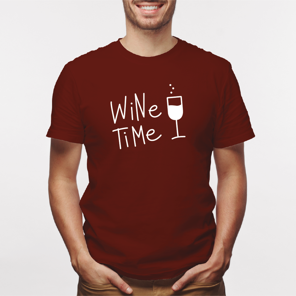 Camisa estampada para hombre  tipo T-shirt Wine Time