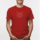 Camisa estampada para hombre  tipo T-shirt Cara Zorro Rojo Geométrico